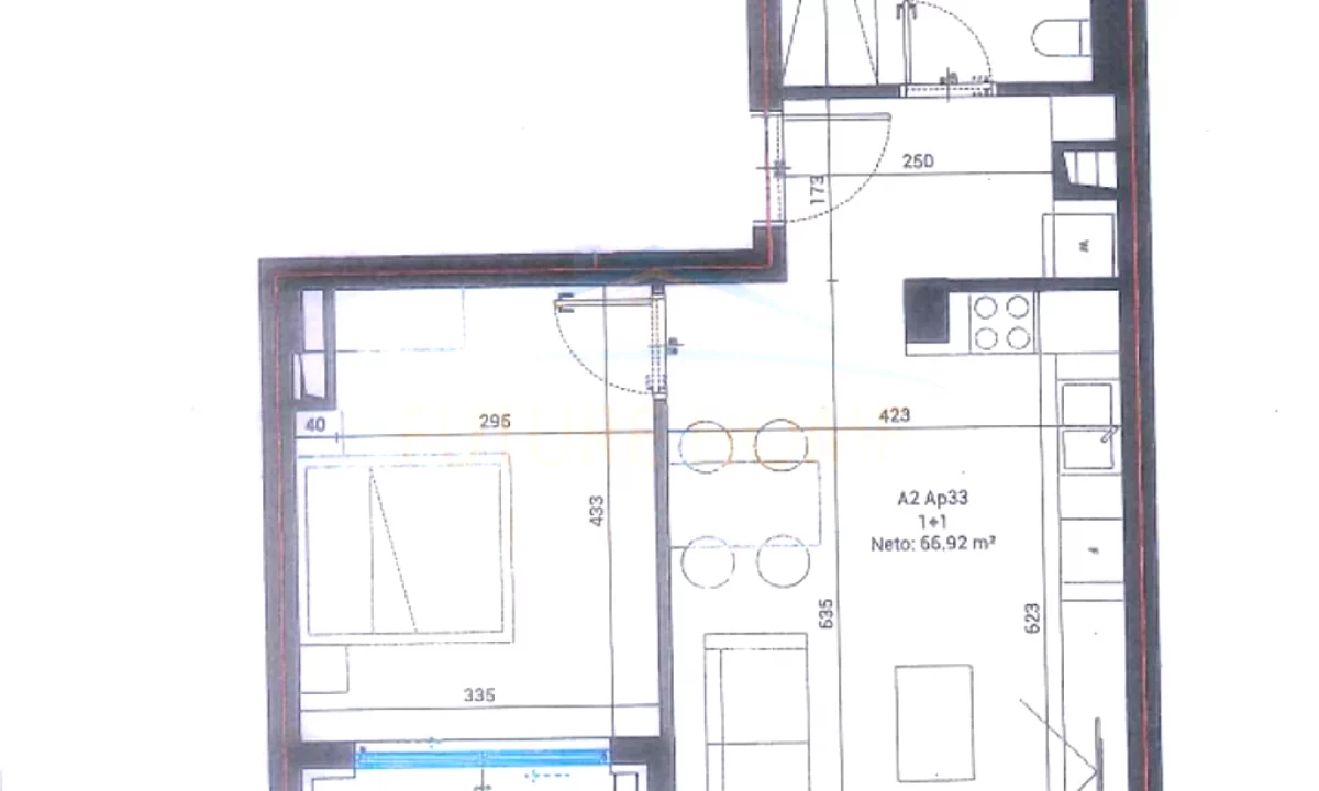 Shtepi ne shitje Apartament ne Himare, 1+1, Mobilimi Bosh, pa mobiluar, Pagesa 252,700  Euro.