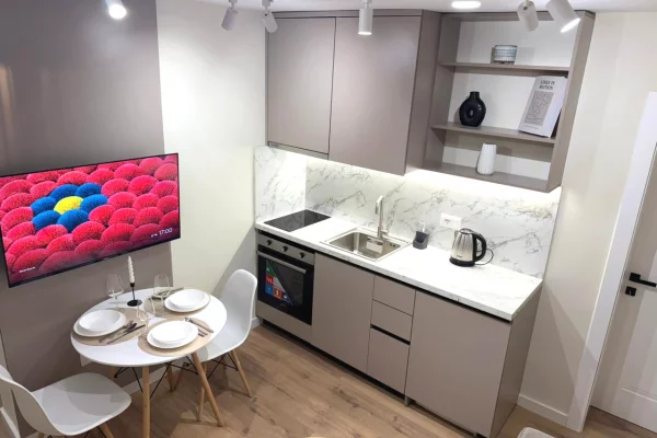 Shtepi ne shitje Apartament ne Tirane, 1+1, Mobilimi E mobiluar, Pagesa 193,000  Euro.