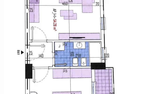 Shtepi ne shitje Apartament ne Tirane, 1+1, Mobilimi Bosh, pa mobiluar, Pagesa 58,500  Euro.
