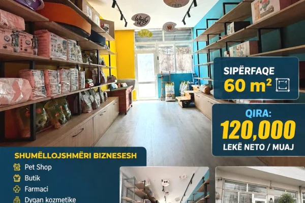 Ambient biznesi me qera 1+1 ne Tirane - 120,000 Leke