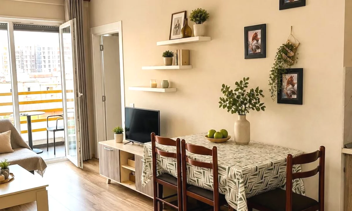 Shtepi me qera Apartament ne Tirane, 1+1, Mobilimi E mobiluar, Pagesa 52,000  Leke.