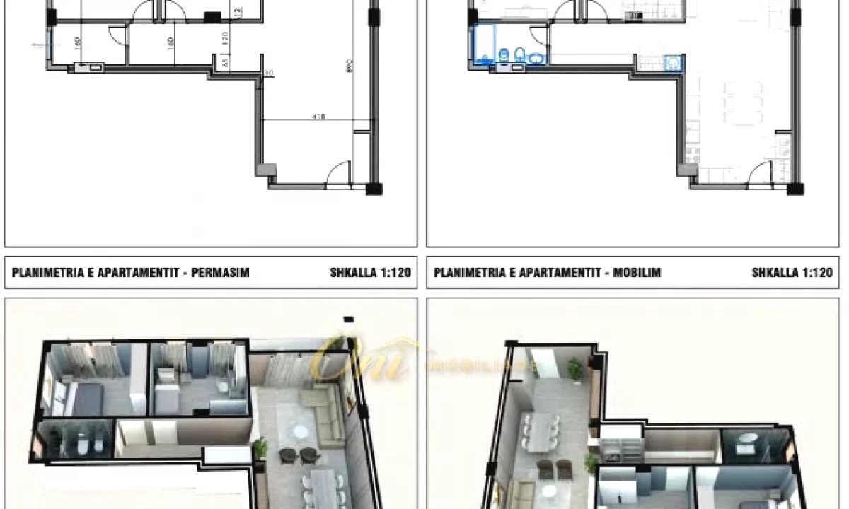 Shtepi ne shitje Apartament ne Tirane, 2+1, Mobilimi Bosh, pa mobiluar, Pagesa 1,500,000  Leke.