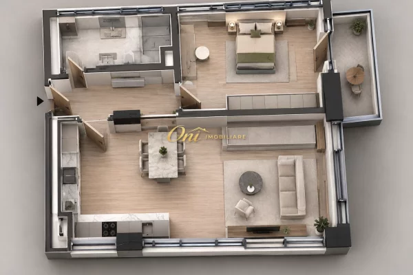 Shtepi ne shitje Apartament ne Tirane, 1+1, Mobilimi Bosh, pa mobiluar, Pagesa 69,700  Euro.