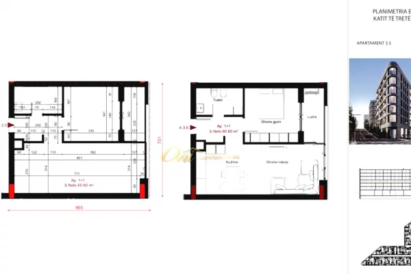 Shtepi ne shitje Apartament ne Tirane, 1+1, Mobilimi Bosh, pa mobiluar, Pagesa 9,431,500  Leke.