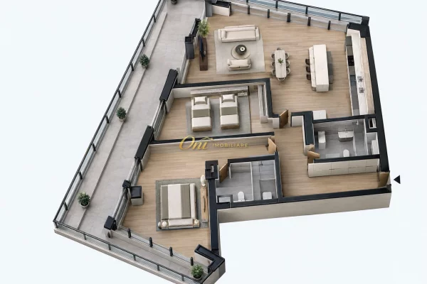 Shtepi ne shitje Apartament ne Tirane, 2+1, Mobilimi Bosh, pa mobiluar, Pagesa 560,000  Euro.