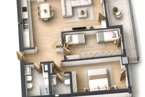 Shtepi ne shitje Apartament ne Tirane, 2+1, Mobilimi Bosh, pa mobiluar, Pagesa 210,420  Euro.