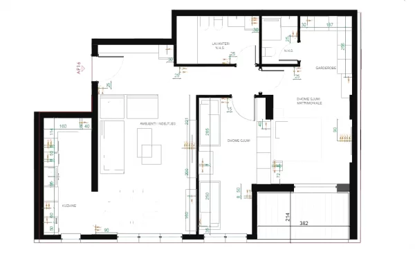 Shtepi me qera Apartament ne Tirane, 2+1, Mobilimi E mobiluar, Pagesa 85,000  Leke.