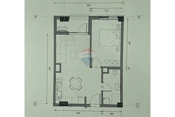 Shtepi ne shitje Apartament ne Tirane, 1+1, Mobilimi Bosh, pa mobiluar, Pagesa 107,000  Euro.