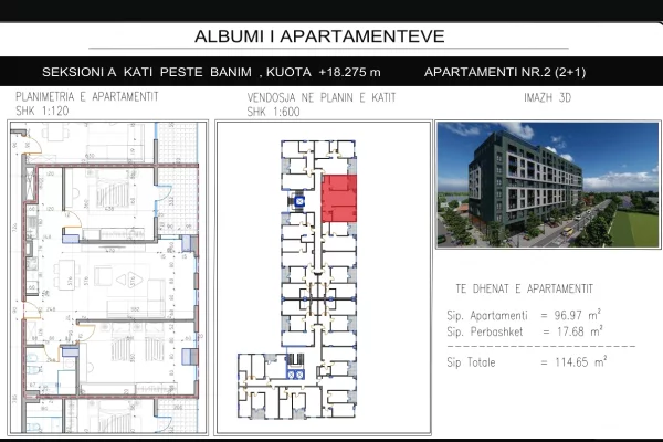 Apartment for sale in Tirana 2+1, Emty