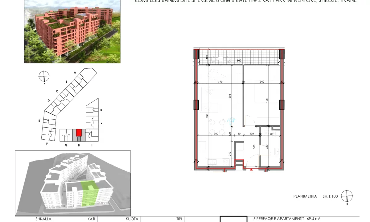 Shtepi ne shitje Apartament ne Tirane, 1+1, Mobilimi Bosh, pa mobiluar, Pagesa 10,270,000  Leke.
