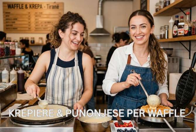 Njoftime Pune per Krepiere, Punonjese per waffle ne Tirane