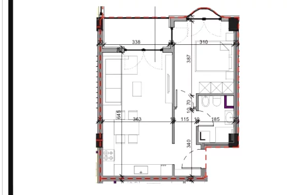 Shtepi ne shitje Apartament ne Tirane, 1+1, Mobilimi Bosh, pa mobiluar, Pagesa 80,000  Euro.