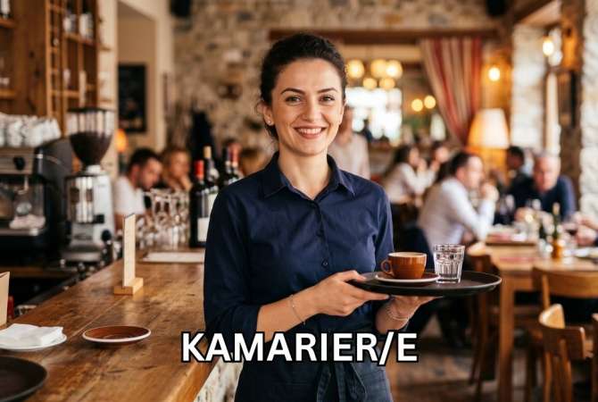 Njoftime Pune per Kamarier - Turni i Pare ne Tirane
