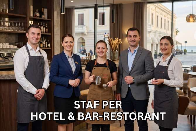 Njoftime Pune per 2 Kamarier/e, 2 Recepsionist/e, 1 Barist ne Durres