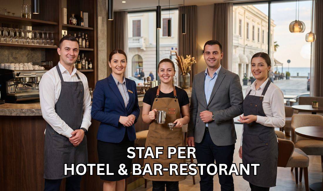 Job Offers in Durres, Profession 2 Kamarier/e, 2 Recepsionist/e, 1 Barist , With experience, Payment 600  Euro.