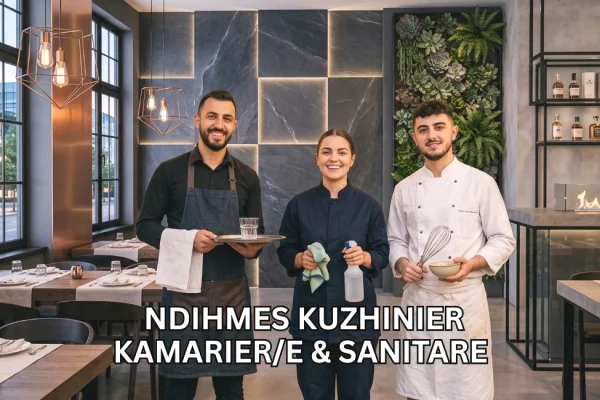 Njoftime Pune per Kamarier/e, Sanitare, Ndihmes-Kuzhinier ne Tirane