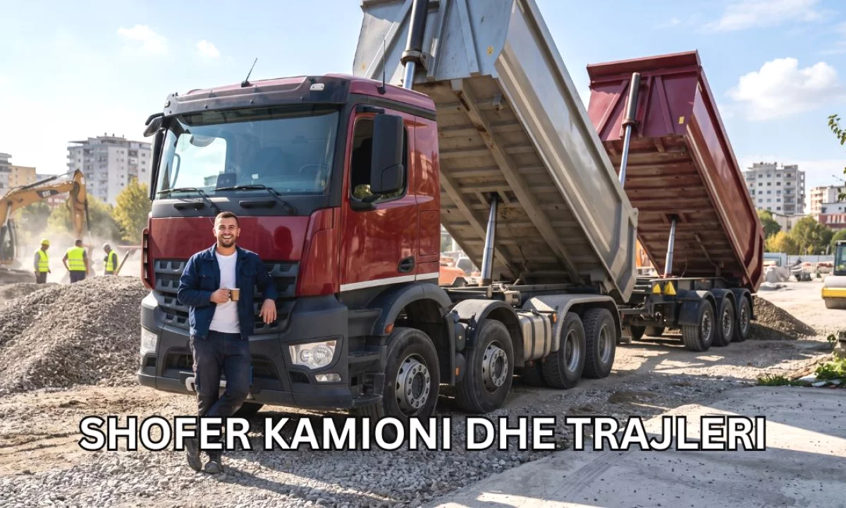 Job Offers in Tirana, Profession Shofer Kamioni dhe Trajleri , With experience, Payment By Agreement.