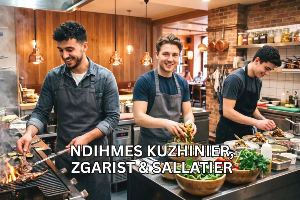 Job Offers in Tirana, Profession Zgarist, Sallatier dhe Ndihmës Kuzhinier , Beginner/Little experience, Payment By Agreement.