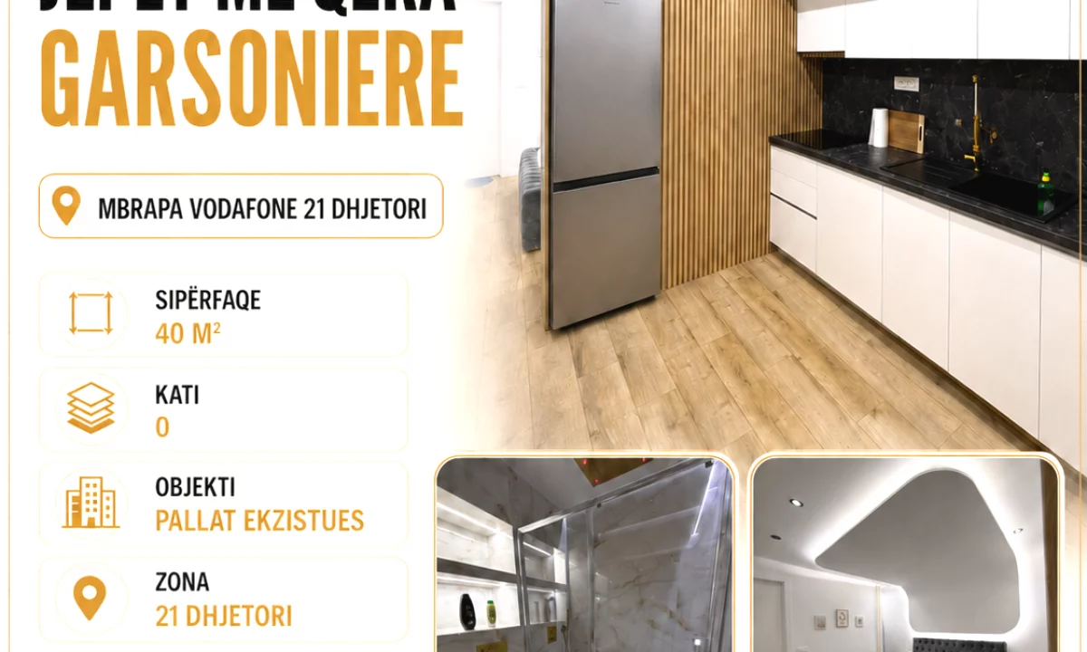 Shtepi me qera Apartament ne Tirane, Garsoniere, Mobilimi E mobiluar, Pagesa 550  Euro.