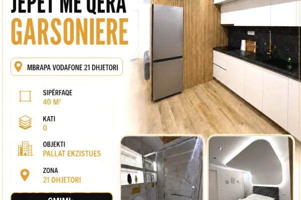 Shtepi me qera Garsoniere ne Tirane - 550 Euro