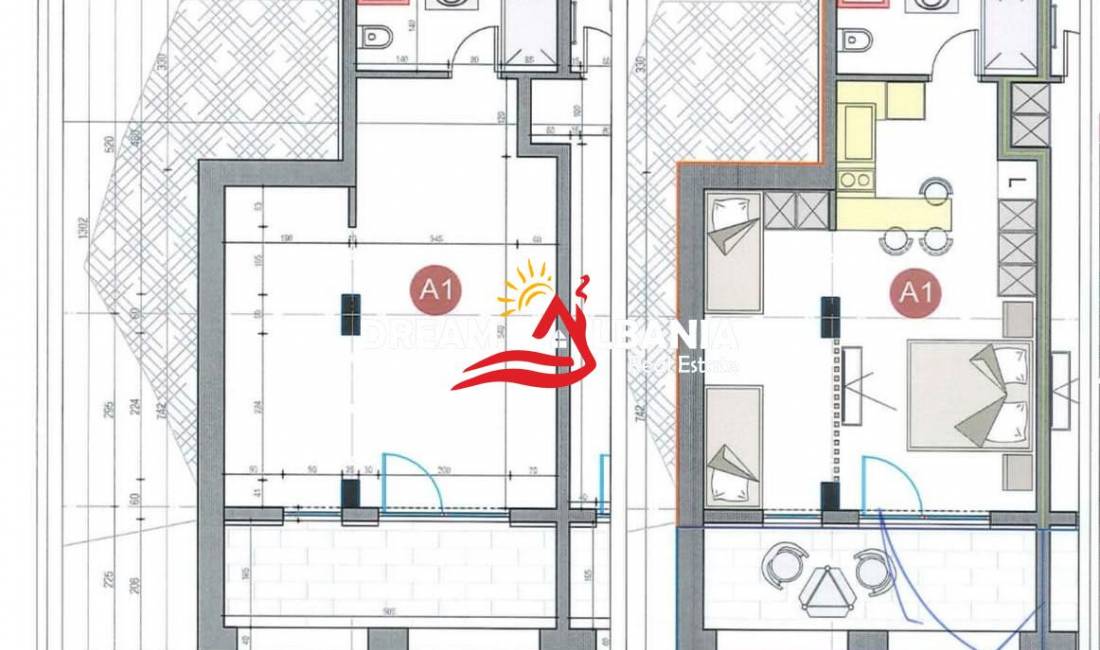 Shtepi ne shitje Apartament ne Himare, 1+1, Mobilimi Bosh, pa mobiluar, Pagesa 180,000  Euro.