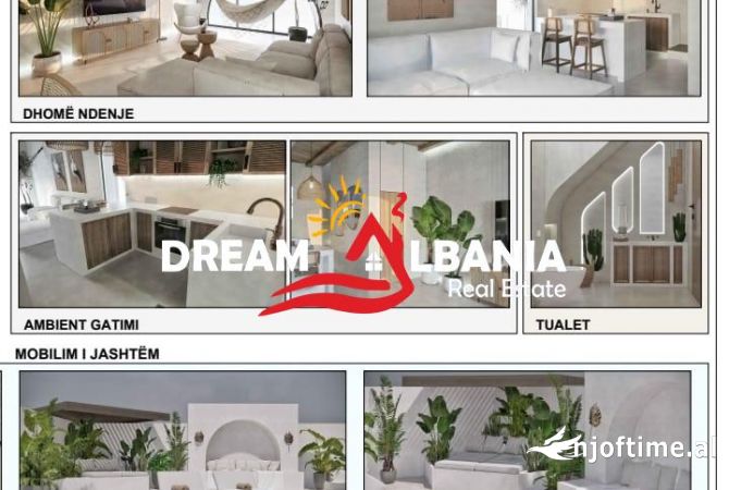 Shtepi ne shitje Vila Luksoze ne Himare, 3+1, Mobilimi Bosh, pa mobiluar, Pagesa 750,000  Euro.