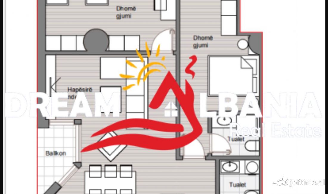 Apartment for sale in Tirana 2+1, Emty