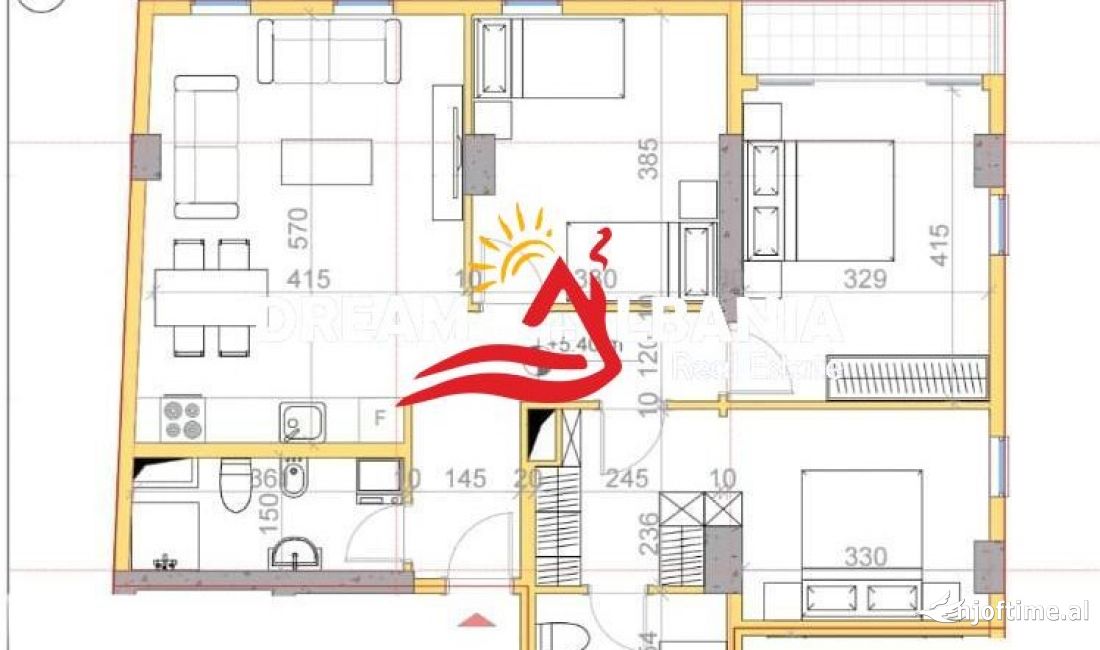 Shtepi ne shitje Apartament ne Tirane, 3+1, Mobilimi Bosh, pa mobiluar, Pagesa 230,000  Euro.
