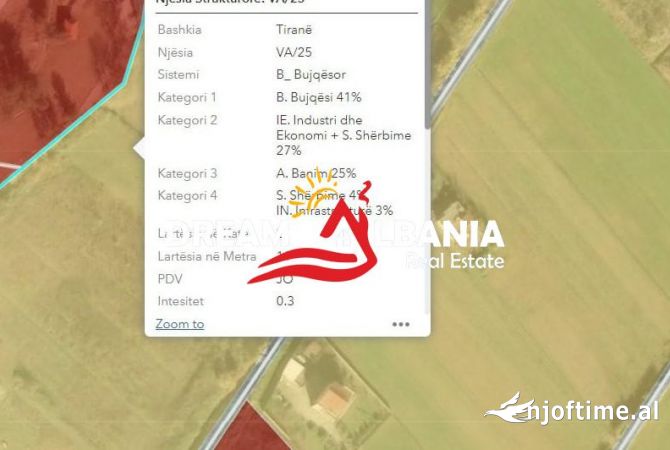 Shitet toke 2800 m² ne Prush, prane Ev Farm (ID 4191163)