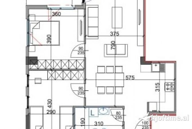 Appartamento in vendita a Tirana 2+1, Vuoto