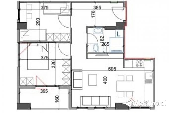 Appartamento in vendita a Tirana 2+1, Vuoto