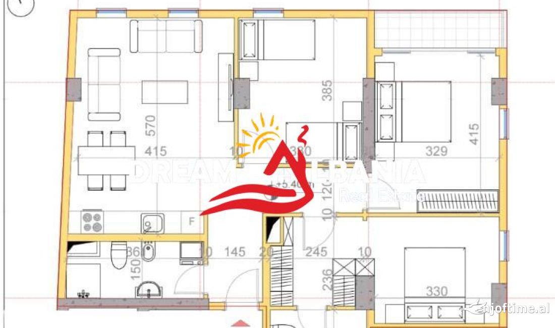 Shtepi ne shitje Apartament ne Tirane, 3+1, Mobilimi Bosh, pa mobiluar, Pagesa 230,000  Euro.