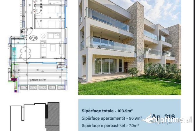 Appartamento in vendita a Durazzo 2+1, Vuoto