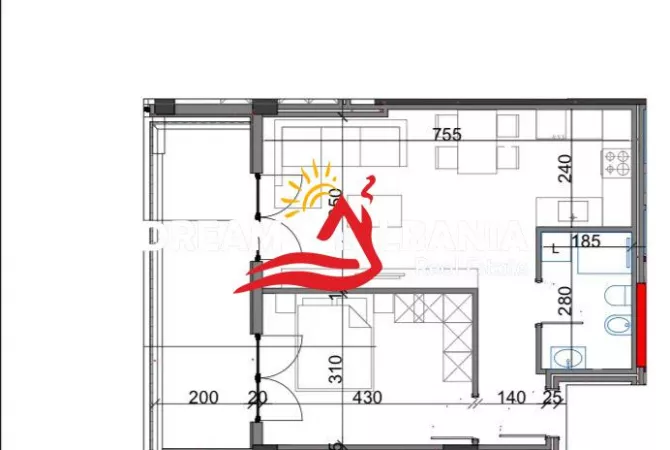 Shtepi ne shitje Apartament ne Tirane, 1+1, Mobilimi E mobiluar, Pagesa 126,000  Euro.