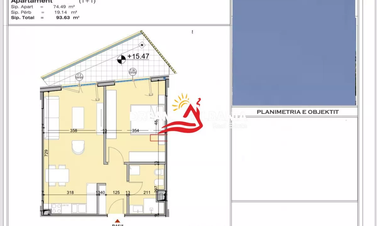 Apartment for sale in Tirana 1+1, Emty