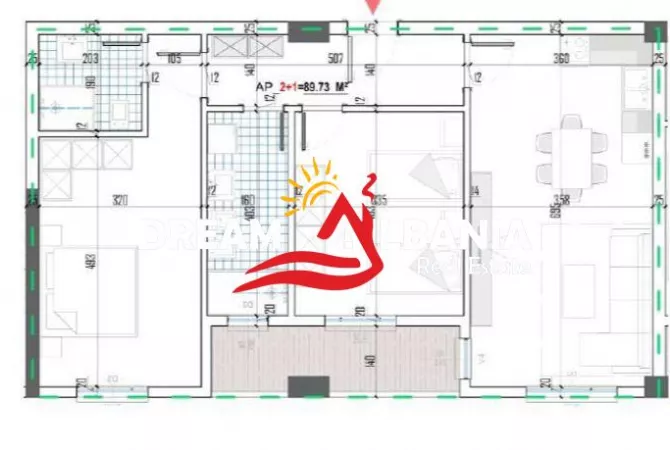 Apartment for sale in Tirana 2+1, Emty