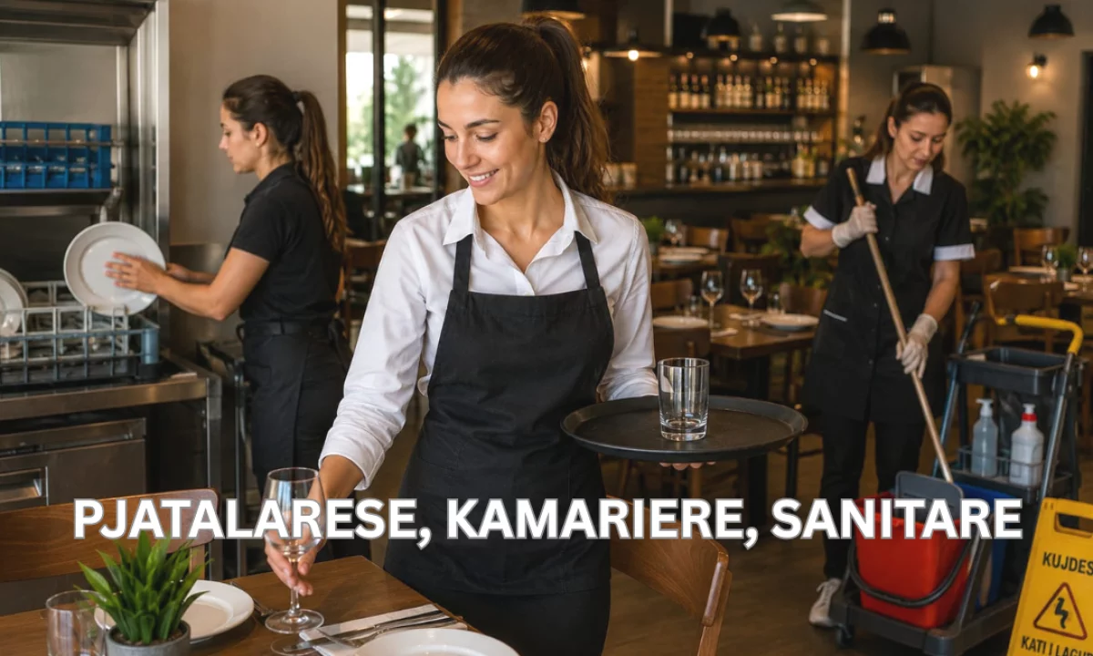 Njoftime Pune ne Vlore, Profesioni Pjatalarese, kamariere, sanitare , Fillestar/Pak eksperience, Pagesa Me Marreveshje.
