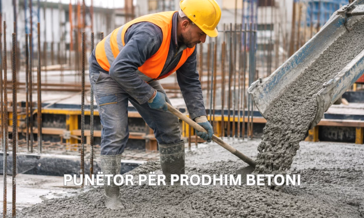 Njoftime Pune ne Tirane, Profesioni PUNËTOR PËR PRODHIM BETONI , Fillestar/Pak eksperience, Pagesa Me Marreveshje.