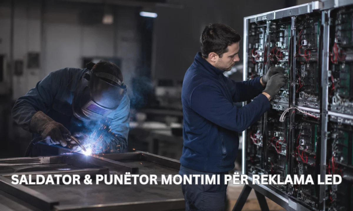 Njoftime Pune ne Tirane, Profesioni Saldator &Punëtor Montimi për Reklama LED , Fillestar/Pak eksperience, Pagesa Me Marreveshje.