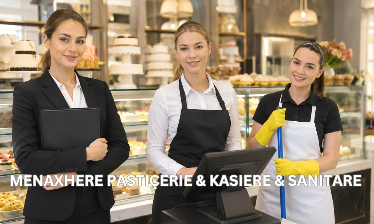 Njoftime Pune ne Durres, Profesioni Menaxhere Pastiçerie & Kasiere & Sanitare , Fillestar/Pak eksperience, Pagesa Me Marreveshje.