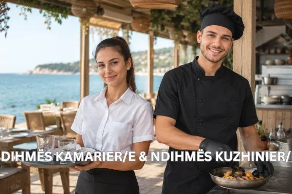 Njoftime Pune per Ndihmës Kamarier/e &amp; Ndihmës Kuzhinier/e ne Himare