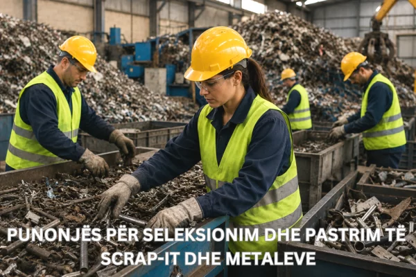 Njoftime Pune per Punonjës për seleksionim dhe pastrim të scrap-it dhe metaleve ne Tirane