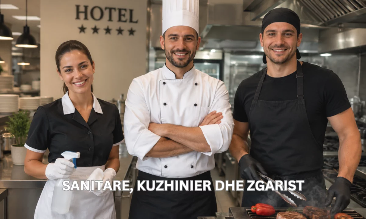 Njoftime Pune ne Sarande, Profesioni SANITARE, KUZHINIER DHE ZGARIST , Me eksperience, Pagesa Me Marreveshje.