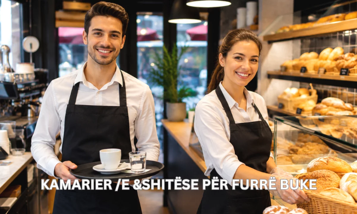 Njoftime Pune ne Tirane, Profesioni Kamarier /e &Shitëse për Furrë Buke , Fillestar/Pak eksperience, Pagesa Me Marreveshje.