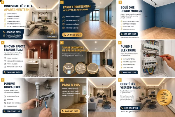 Rinovime  apartamentesh, vilash dhe bizneseve ne Tirane