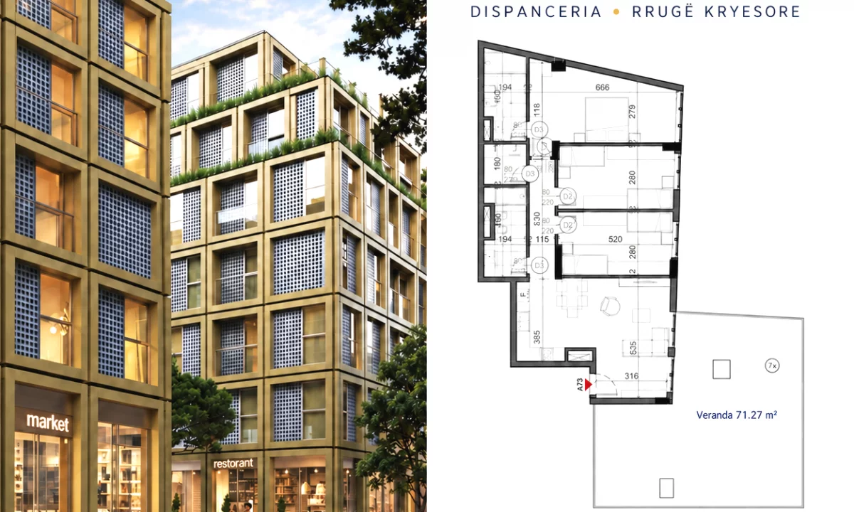 Shtepi ne shitje Apartament ne Tirane, 3+1, Mobilimi Bosh, pa mobiluar, Pagesa 435,000  Euro.