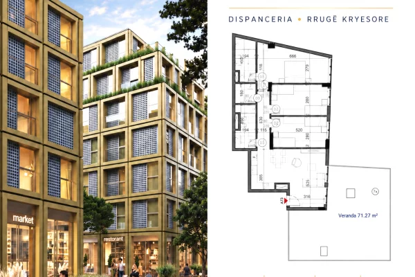 APARTAMENT 3+1 PER SHITJE TEK DISPANCERIA