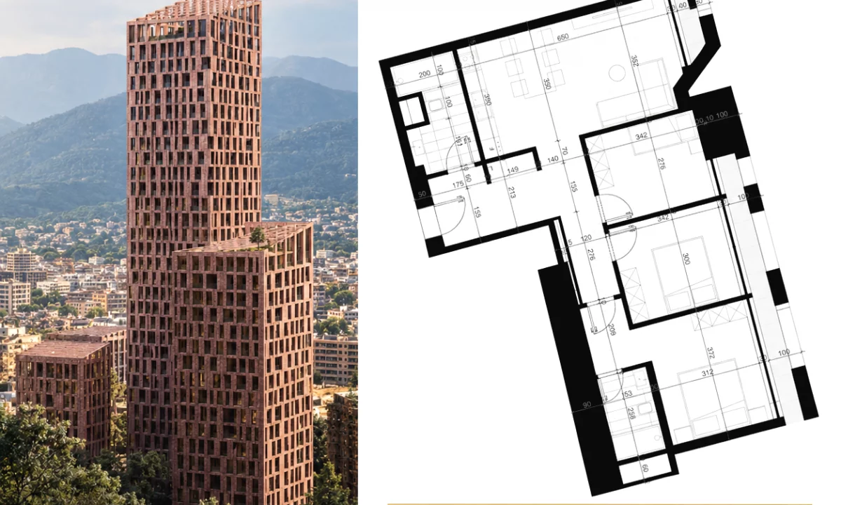 Shtepi ne shitje Apartament ne Tirane, 3+1, Mobilimi Bosh, pa mobiluar, Pagesa 375,000  Euro.