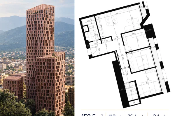 APARTAMENT 3+1 PER SHITJE TEK BULEVARDI RI