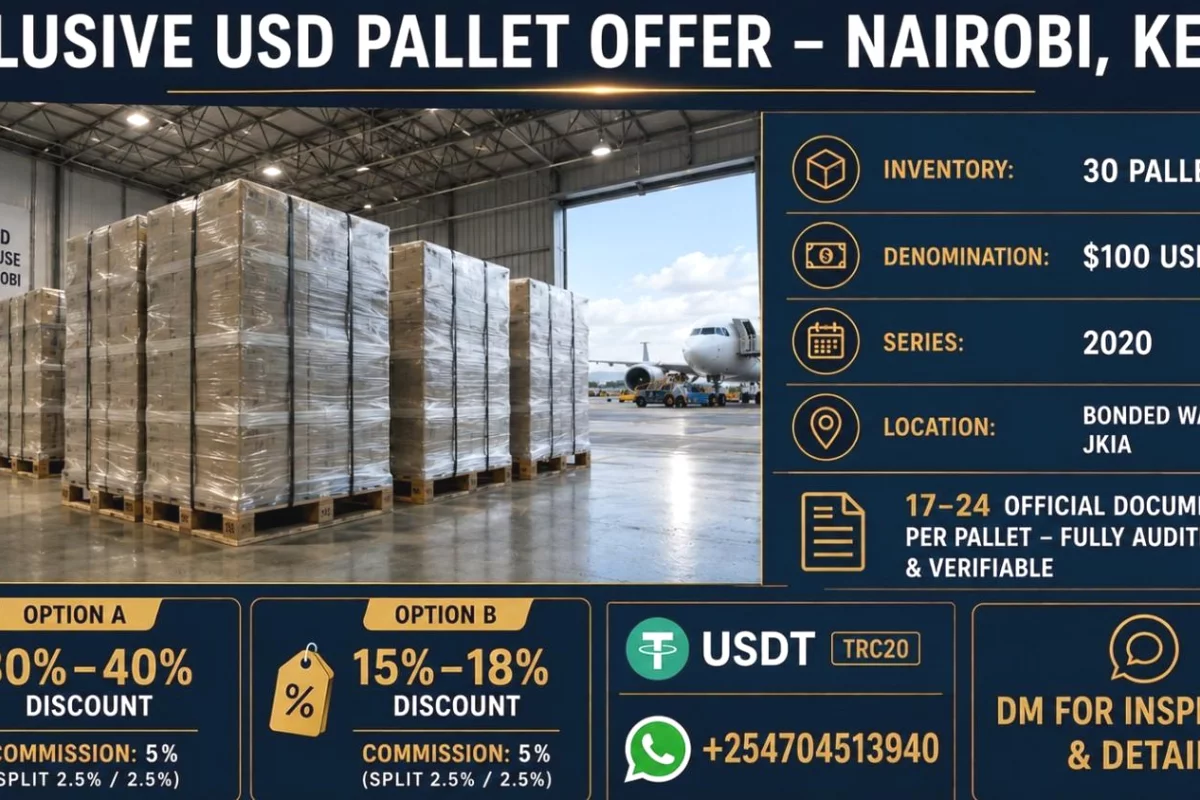 PALETA USD PER SHITJE / BLERJE — NAIROBI, KENIA | DEPO DOGANORE JKIA